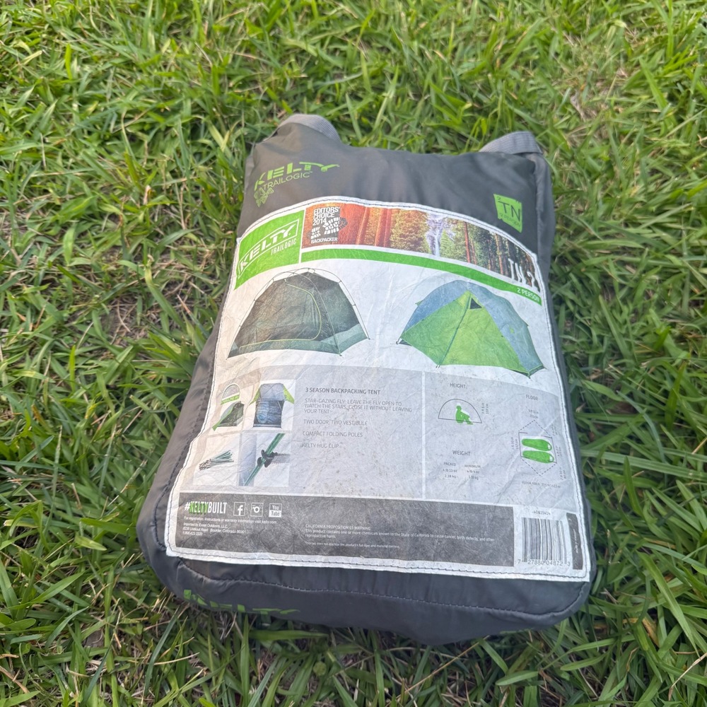 Kelty Traillogic TN2 2 Person 3 Season Backpacking Tent Green Gray 40815414